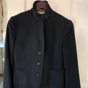 J crew military style black wool blazer